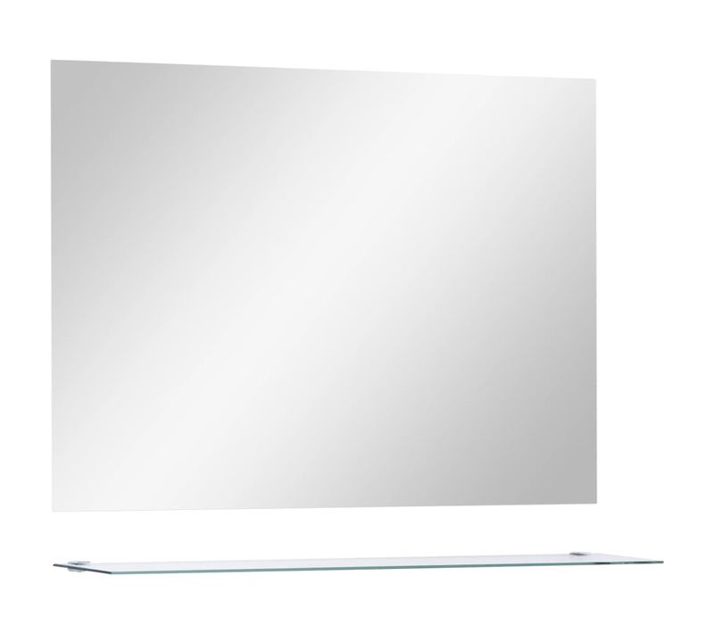Miroir Mural Avec étagère 80x60 Cm Verre Trempé