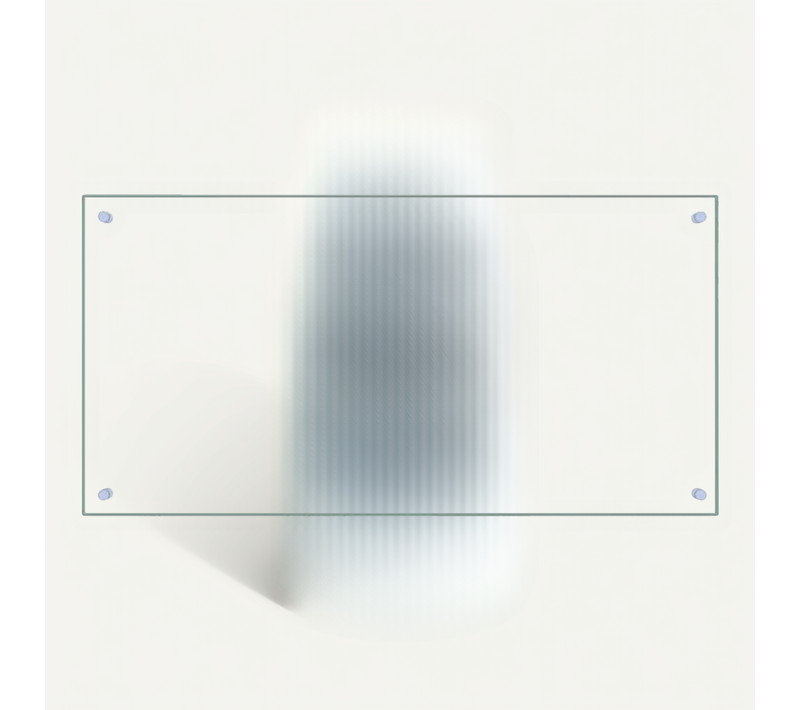 Dosseret De Cuisine Transparent 100x50 Cm Verre Trempé