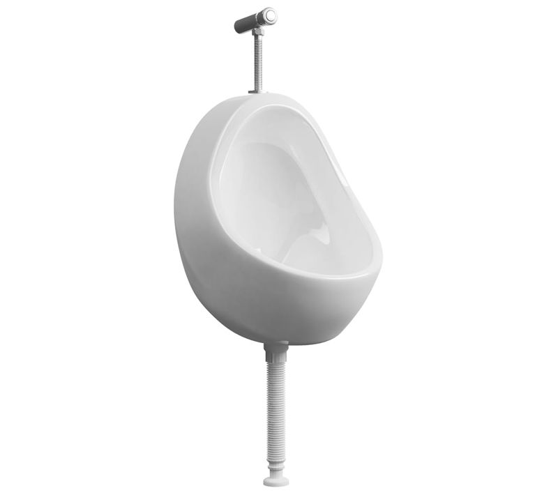 Urinoir Suspendu 33x31x48 cm Céramique Blanc Avec Valve De Chasse