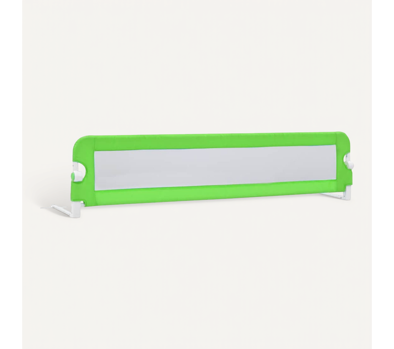 Barrière De Sécurité De Lit D'enfant Vert 180x42 Cm Polyester