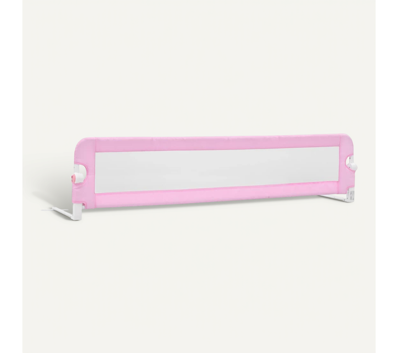 Barrière De Sécurité De Lit D'enfant Rose 180x42 Cm Polyester
