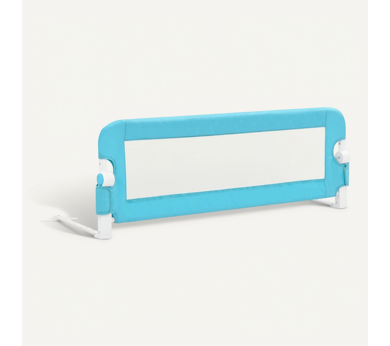 Barrière De Sécurité De Lit D'enfant Bleu 120x42 Cm Polyester
