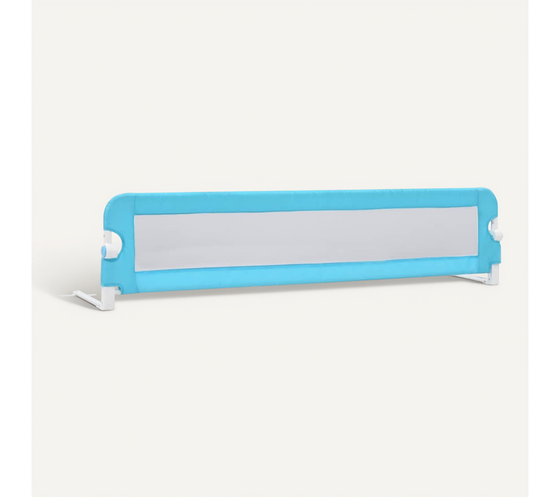 Barrière De Sécurité De Lit D'enfant Bleu 180x42 Cm Polyester