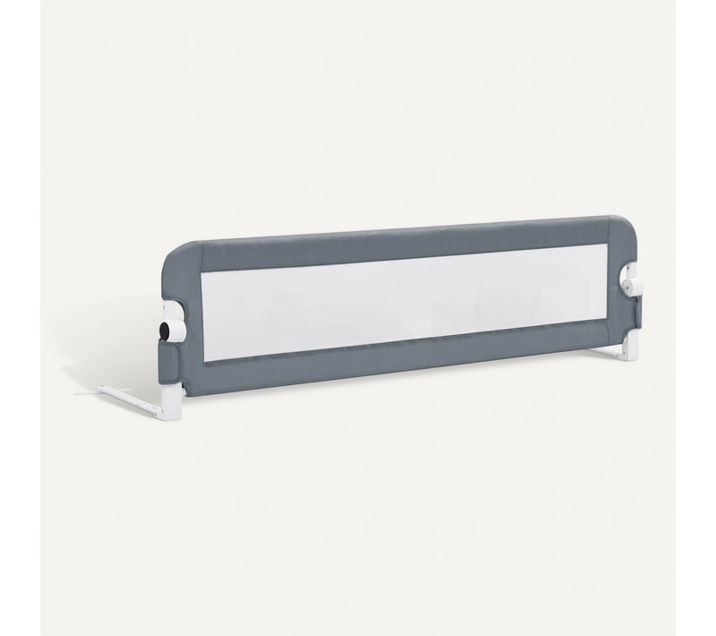 Barrière De Sécurité De Lit D'enfant Gris 120x42 Cm Polyester