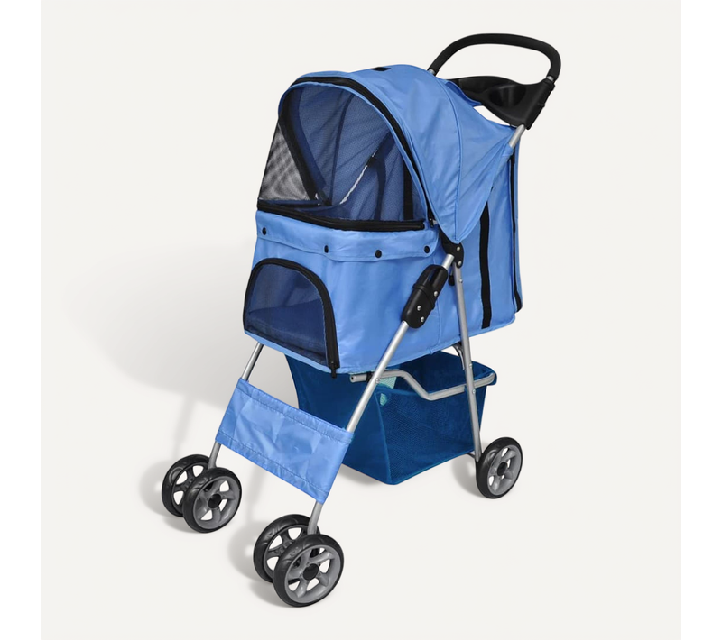 Poussette Pour Chiens Bleu