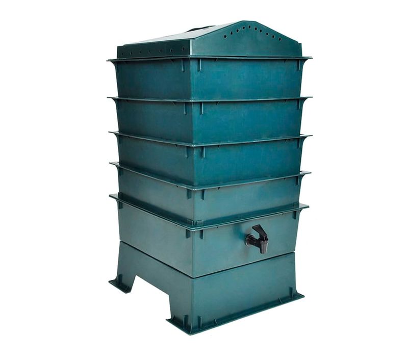 Lombricomposteur 4 Plateaux 42 X 42 X 60 Cm