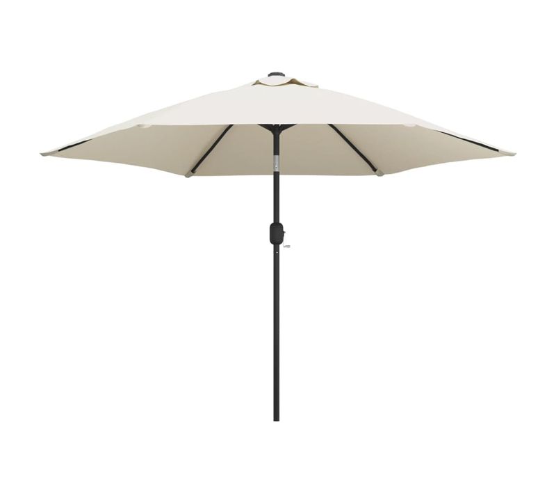 Parasol Sable Blanc Avec Poteau En Acier 3 M