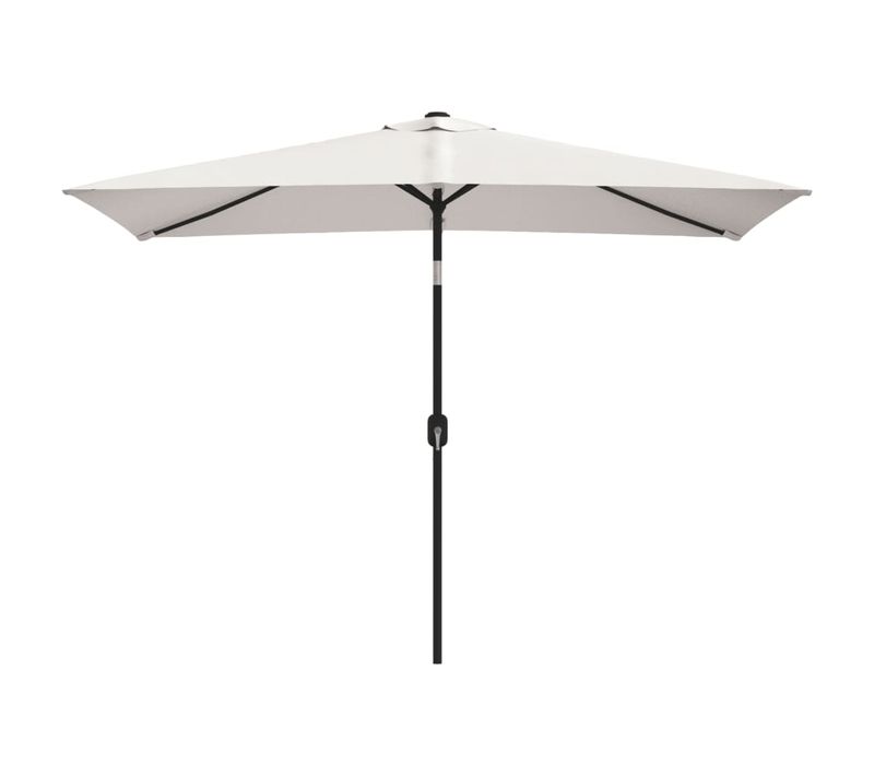Parasol D'extérieur Rectangulaire Inclinable - 300x200 Cm - Blanc