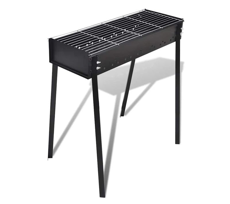 Support De Barbecue Au Charbon De Bois Carré 75x28 Cm