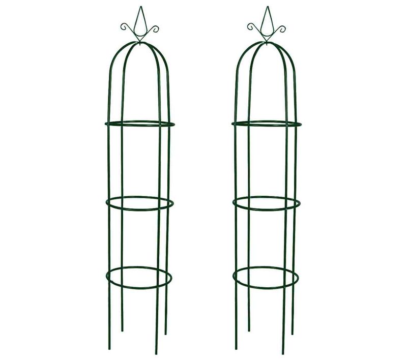 Arche De Jardin 2 Pièces En Forme De Tour Arceau Plantes Grimpantes Terrasse Patio Extérieur