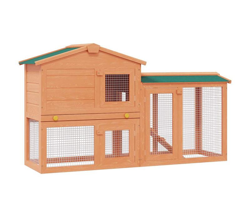 Clapier Pour Lapin Grand Avec Plateau Amovible Maison Pour Petit Animal Cage à Animaux Bois