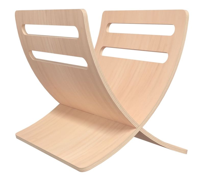 Porte-revue En Bois Sur Pied Naturel