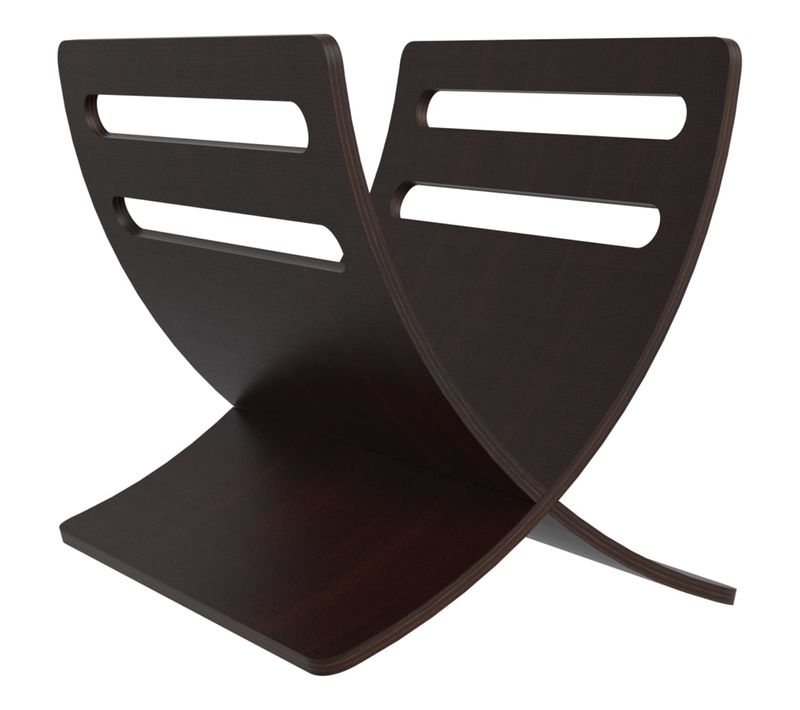 Porte-revue En Bois Sur Pied Marron