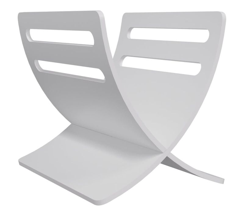 Porte-revue En Bois Sur Pied Blanc