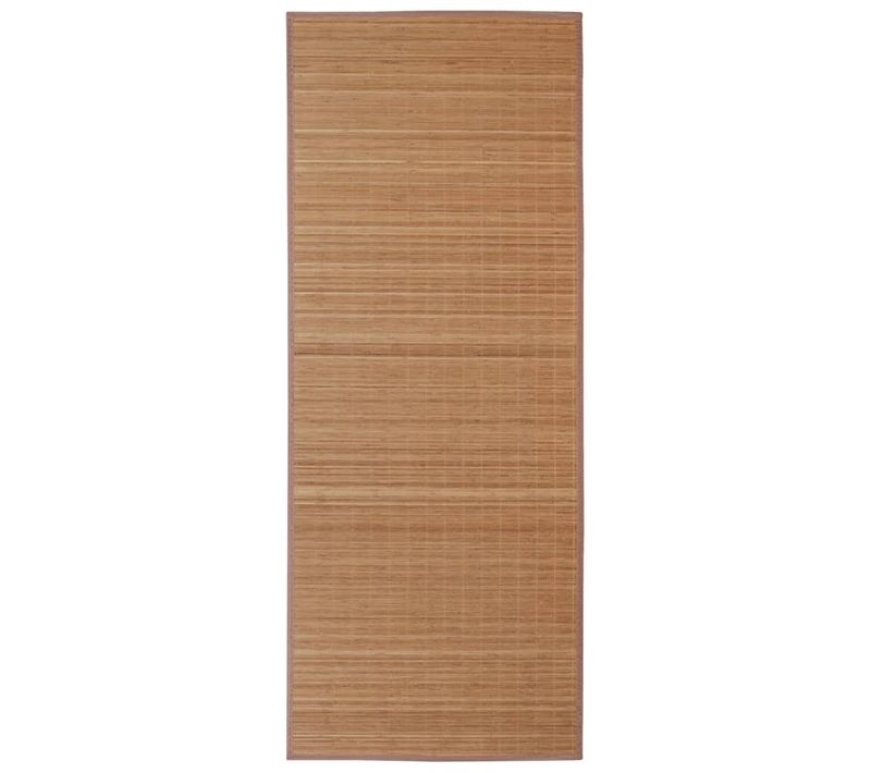 Tapis En Bambou Marron à Latte Rectangulaire 80 X 300 Cm