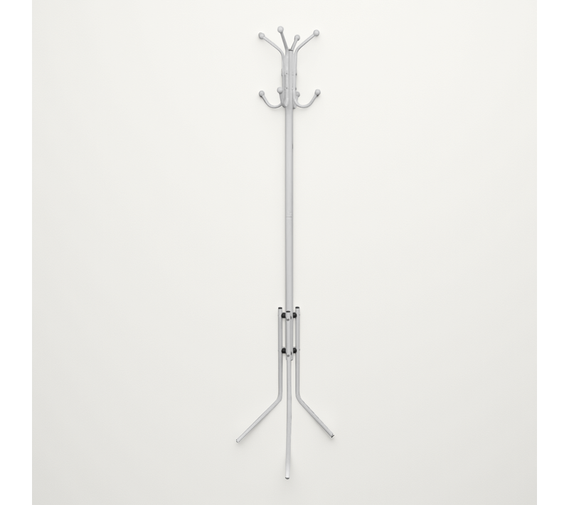 Portemanteau Sur Pied Métal Blanc