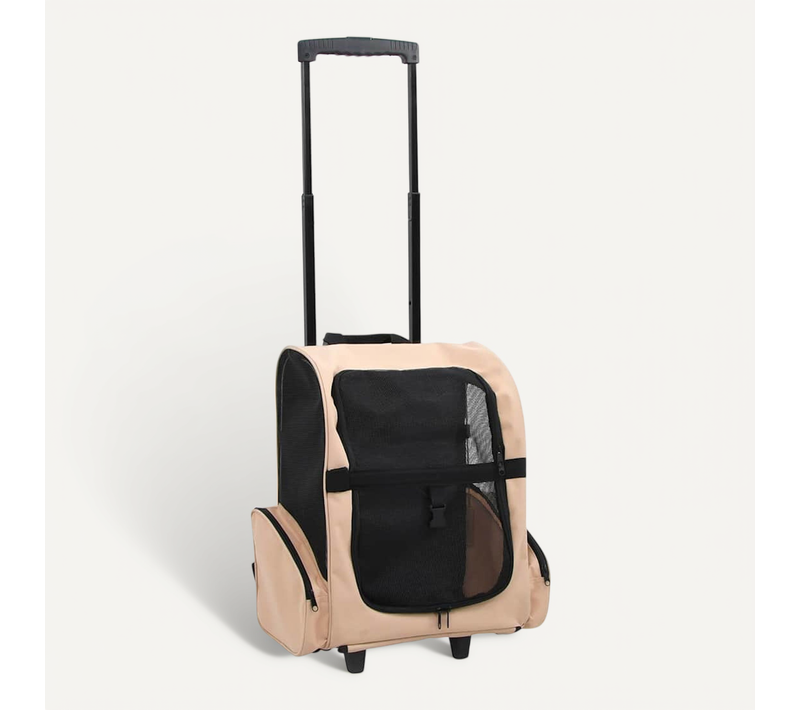 Chariot Polyvalent Pliable Pour Animaux De Compagnie Sable
