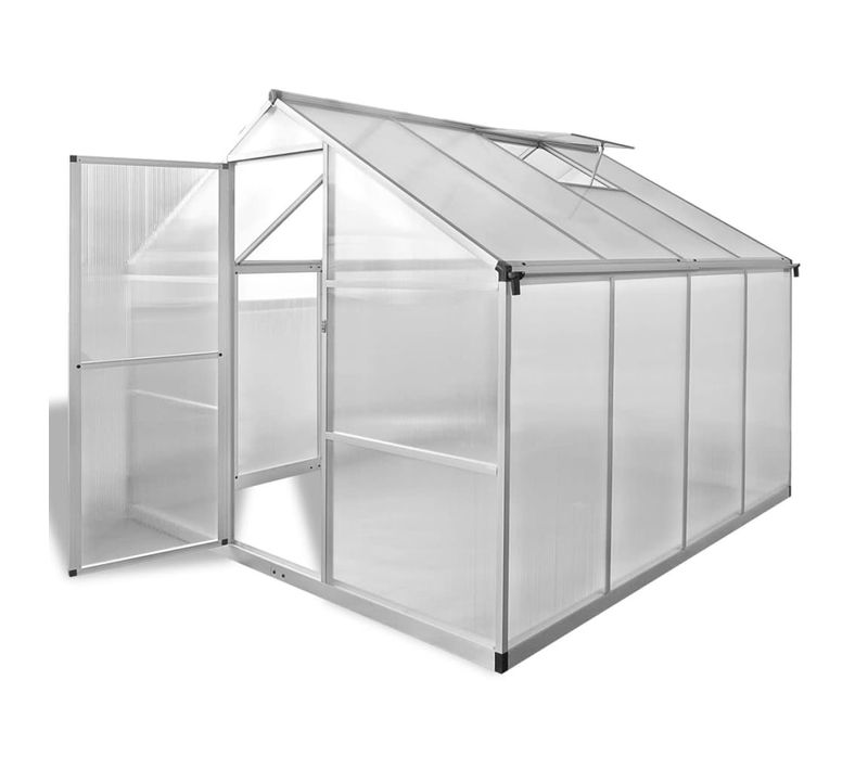 Serre Renforcée En Aluminium Avec Cadre De Base 6,05 M²