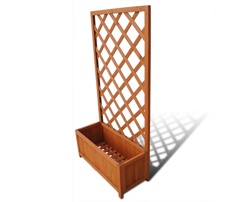 Jardinière En Treillis 70 X 30 X 135 Cm