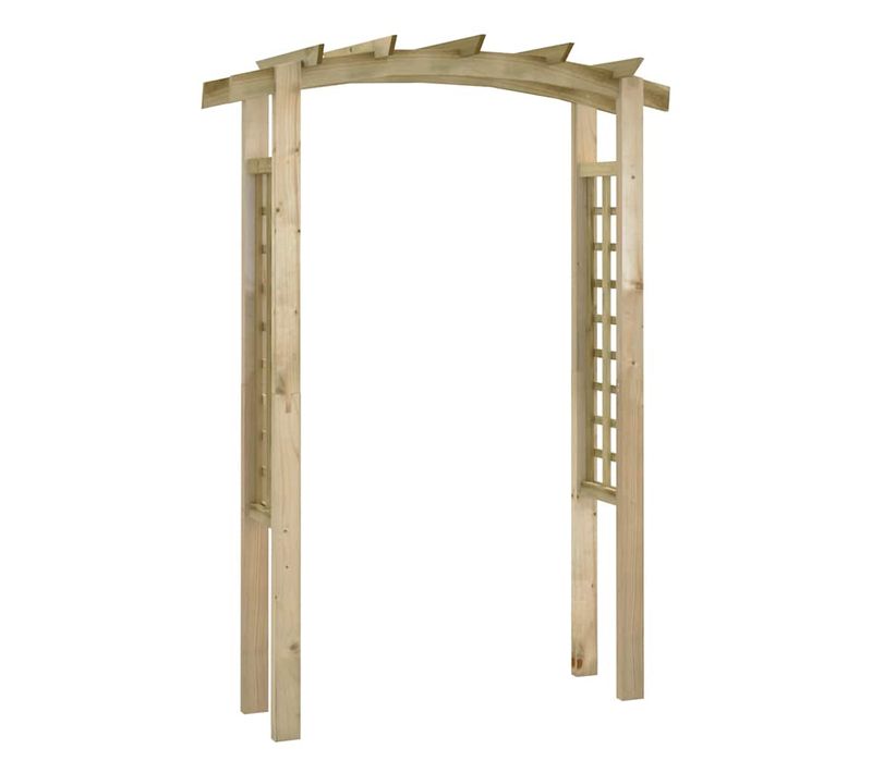 Voûte En Treillis 150x60x210 Cm Bois Arceau à Rosier Plante Grimpante Jardin Terrasse