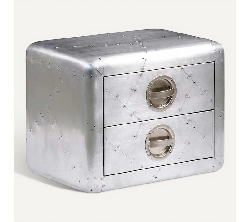 Table De Coin Avec 2 Tiroirs Vintage Style D'aviation