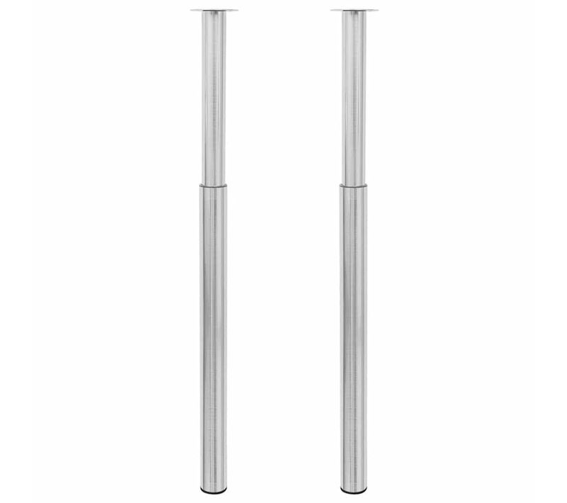 Pieds De Table Télescopiques Acier Inoxydable  710 Mm - 1100 Mm
