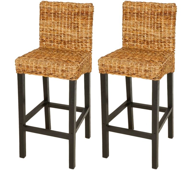 Tabourets De Bar 2 PCs Abaca