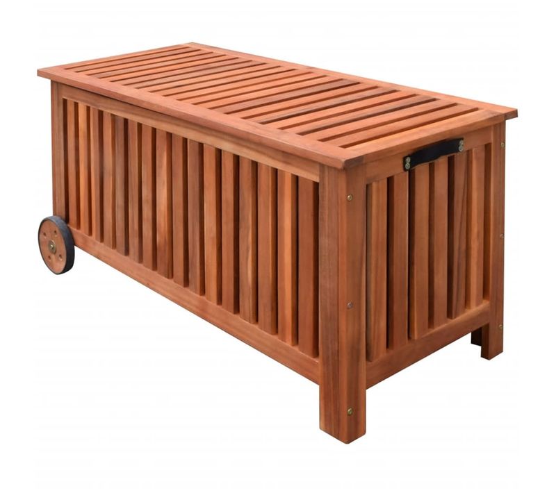 Boîte De Rangement De Jardin 118 X 52 X 58 Cm Bois