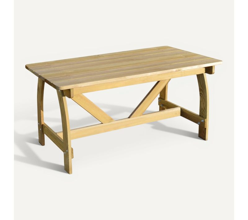 Table De Jardin 150x74x75 Cm Bois De Pin Imprégné