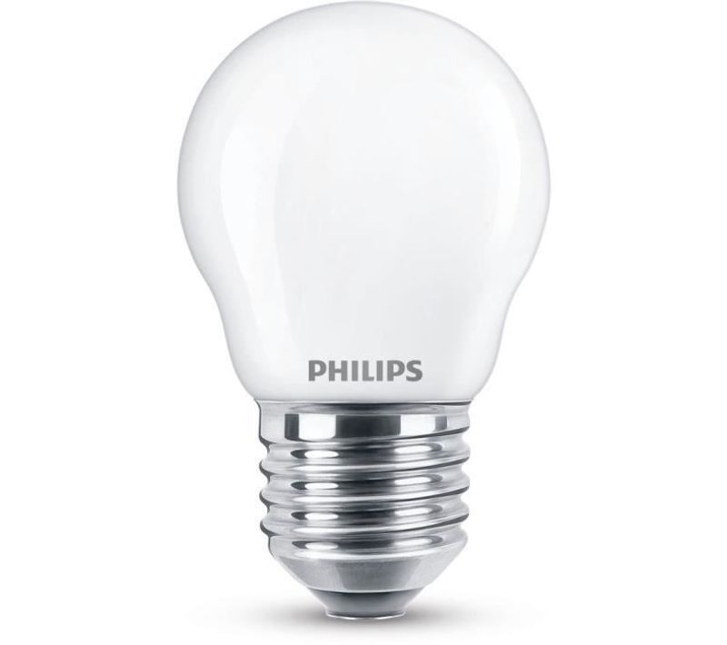 Ampoule LED sphèrique 25W E27 en verre blanc chaud