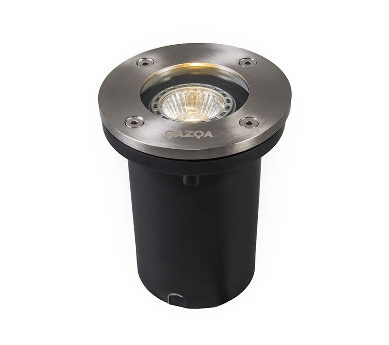 Spot De Sol Moderne Acier Inox - Basic Round