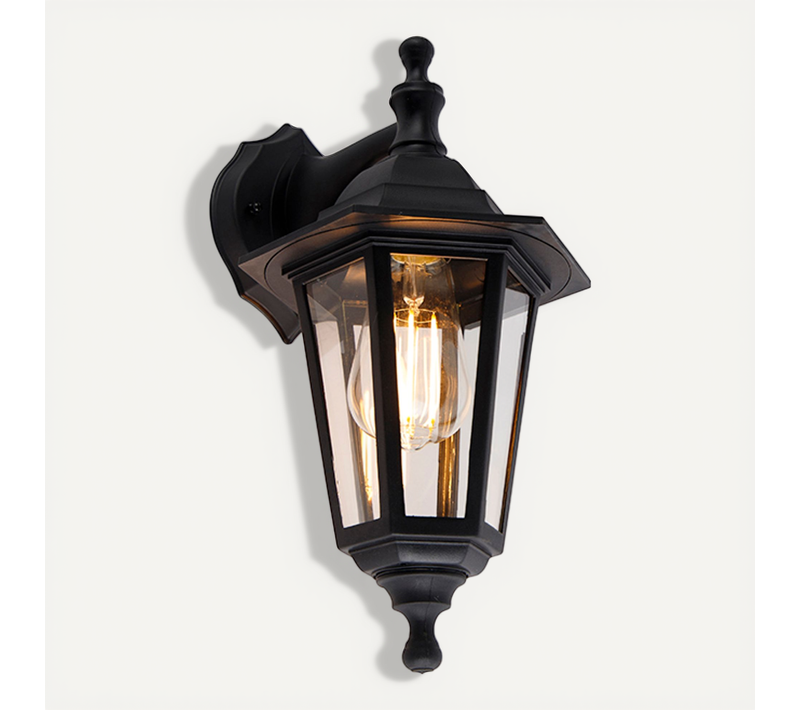Applique D'extérieur Classique Noire Ip44 - New Haven