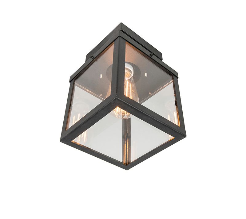 Plafonnier D'extérieur Industriel Noir 1 Lumière - Rotterdam