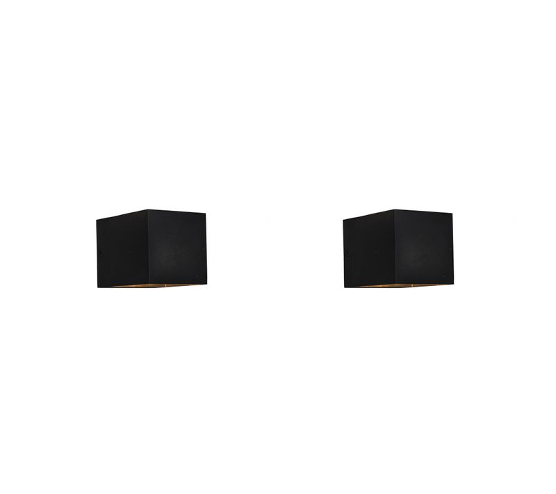 Lot De 2 Appliques Modernes Noires - Transfer
