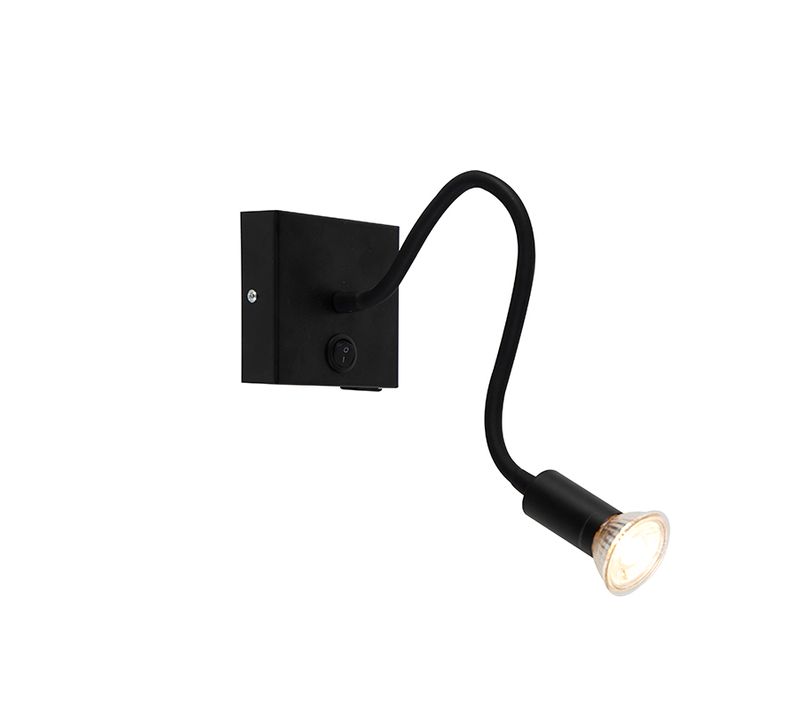 Applique Murale Flexible Moderne USB Noire - Zeno