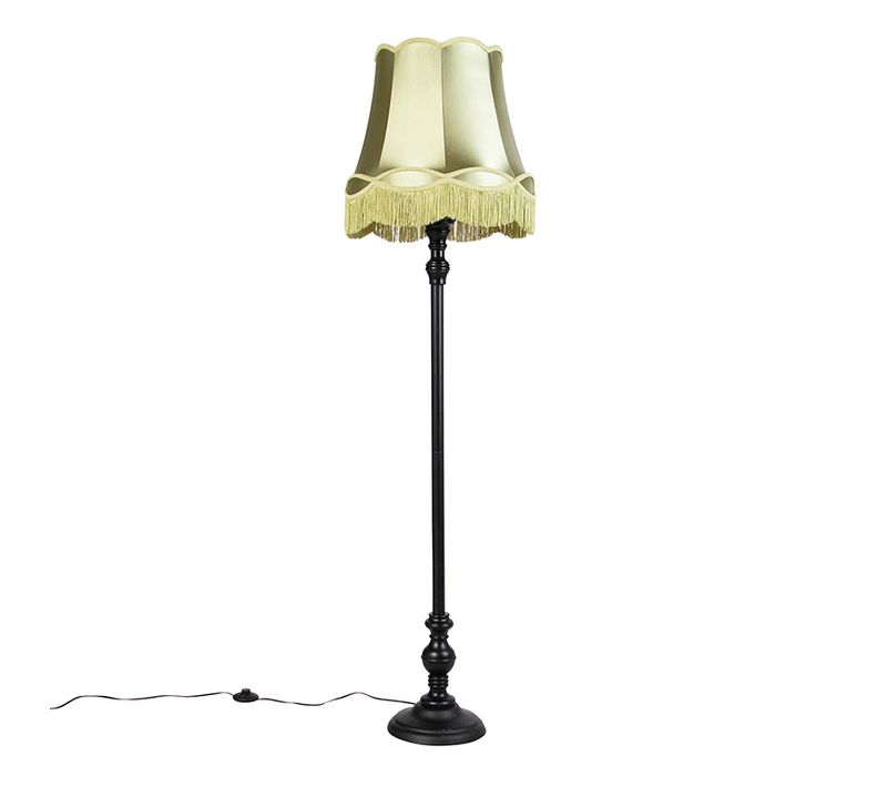 Lampadaire Noir Avec Abat-jour Granny Vert - Classico
