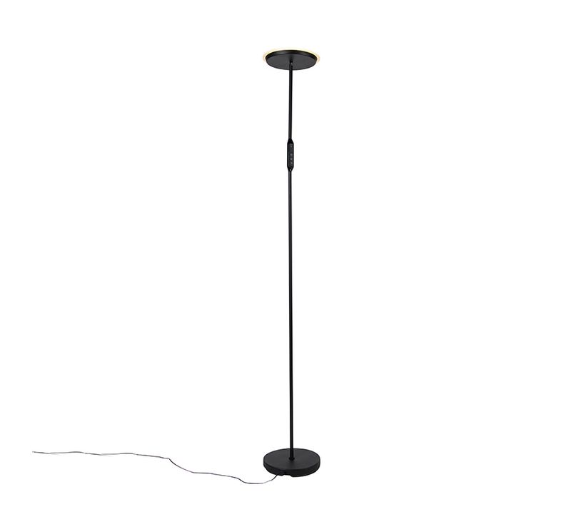 Lampadaire Moderne Noir Avec LED Et Variateur - Bumu