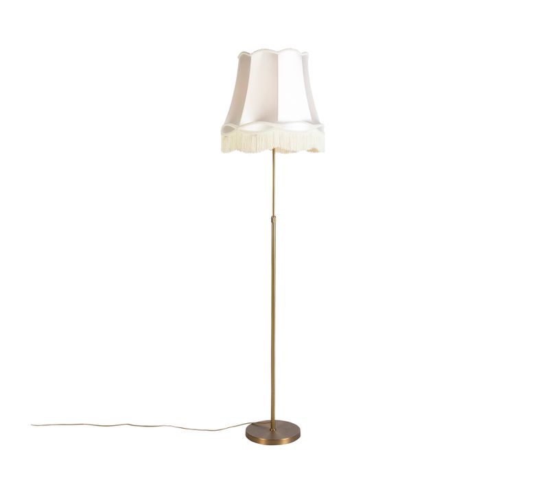 Lampadaire En Bronze Avec Abat-jour Granny Crème 45 Cm Réglable - Parte