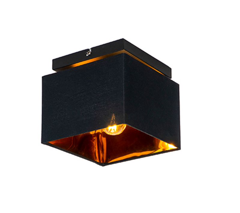 Plafonnier Moderne Noir Avec Or - Vt