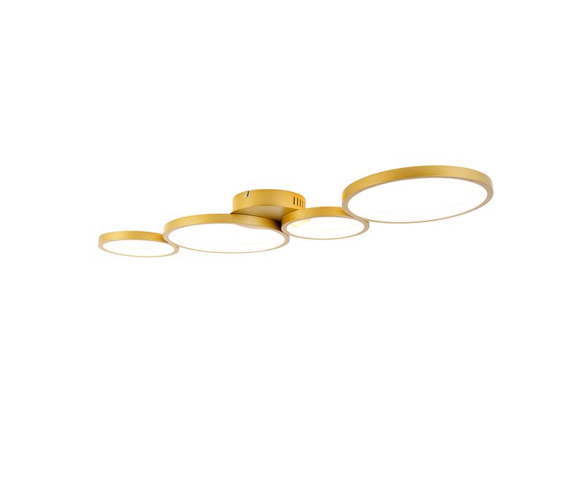 Plafonnier Doré Avec LED Dimmable En 3 Étapes 4 Lumières - Lupolo