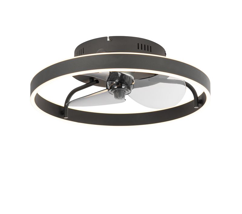 Ventilateur De Plafond Noir Avec LED Et Télécommande - Maddy