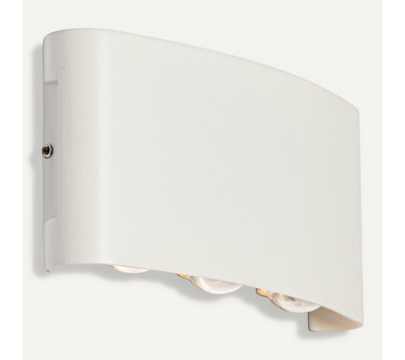 Applique D'extérieur Blanche Avec LED 6 Lumières Ip54 - Silly
