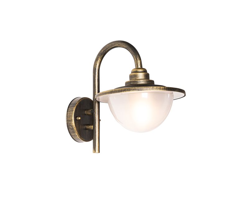 Lanterne Murale D'extérieur Classique Or Antique Ip44 - Bruges