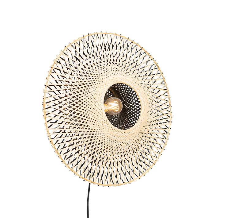 Applique Orientale Rotin 50 Cm Avec Prise - Rina
