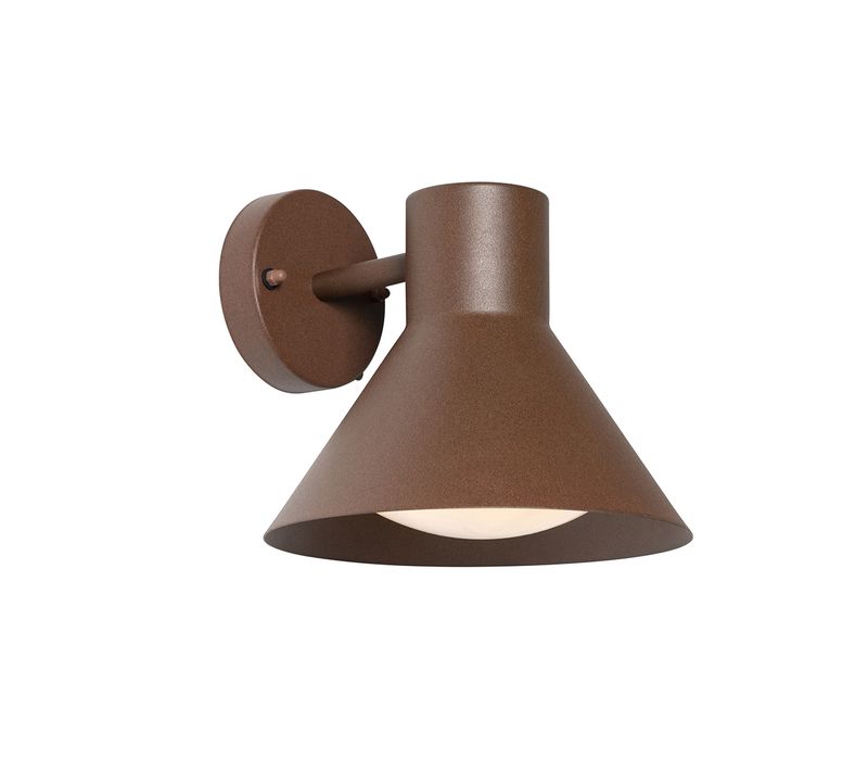 Applique D'extérieur Industrielle Cône Brun Rouille Ip44 - Natas