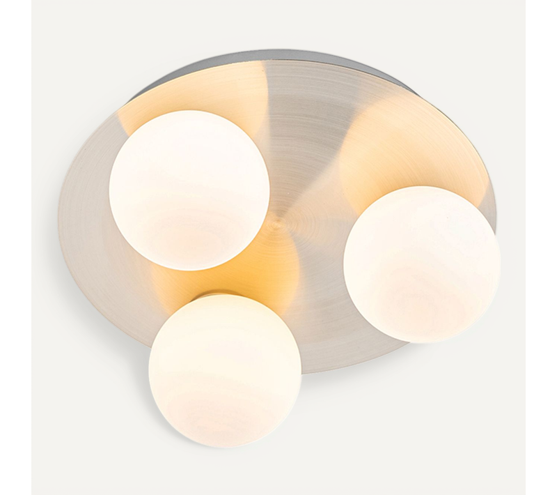Plafonnier De Salle De Bain Moderne En Acier 3 Lumières - Cederic