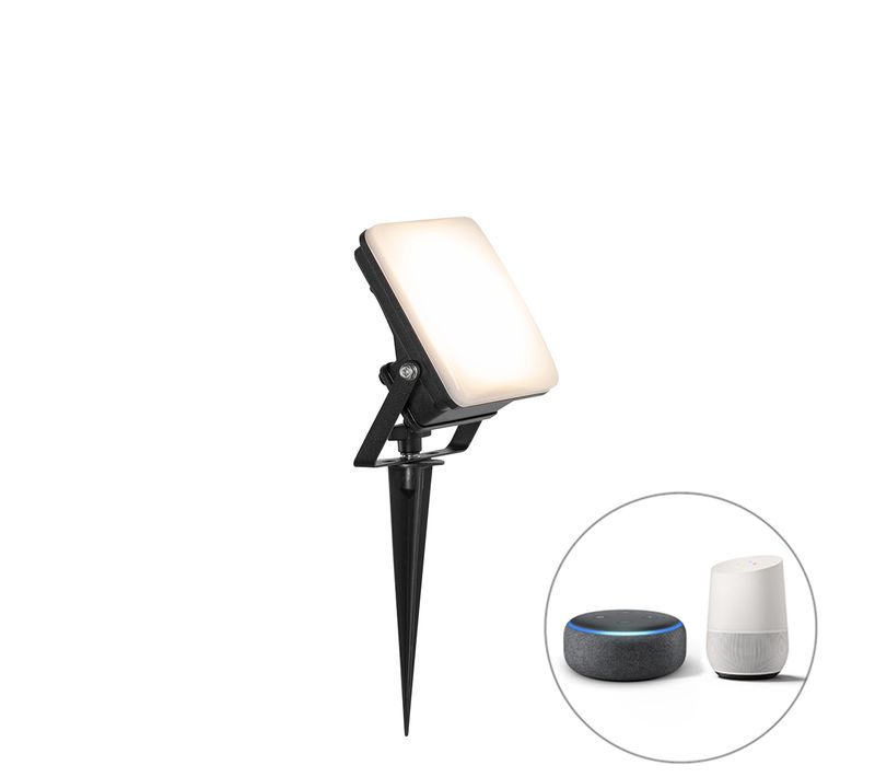 Radiateur Intelligent Noir 12,8 Cm Avec LED Ip65 Avec Broche De Terre - Ruud