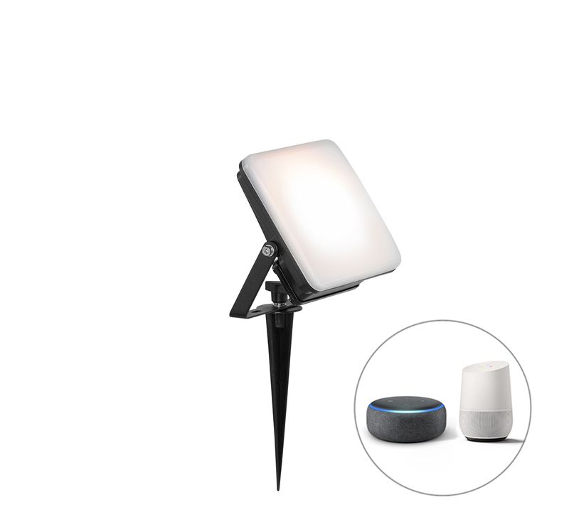 Radiateur Intelligent Noir 14,5 Cm Avec LED Ip65 Avec Broche De Terre - Ruud