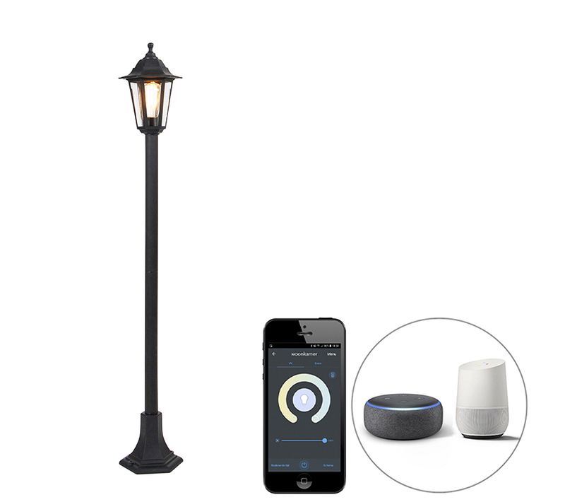 Lampadaire Extérieur Intelligente Noire 122 Cm Avec Wifi St64 - New Haven