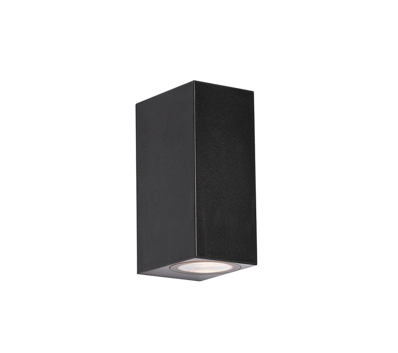 Applique Murale Extérieure Moderne En Plastique Noir 2 Lumières - Baleno